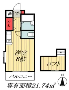 オッフェルタ岩本【2階】の間取り