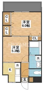 ステートリーマンション鷲崎【3階】の間取り