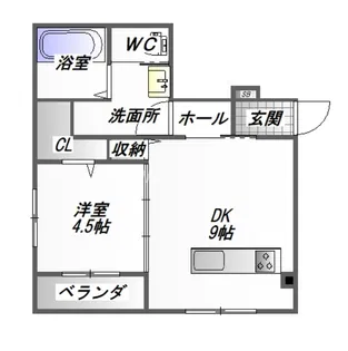 ピース・コウセイ北佐古B【1階】の間取り