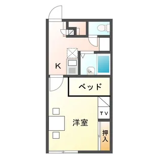 ハピネス今池【1階】の間取り