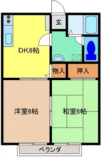 サンライフ弐番館【1階】の間取り