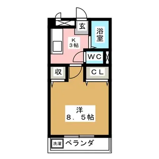 サンヴェール栄生【4階】の間取り