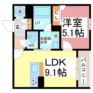 シエル スラン【1階】の間取り