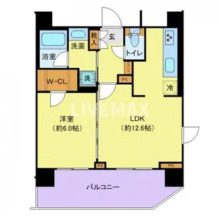ジェノヴィア南千住VIスカイガーデン【4階】の間取り