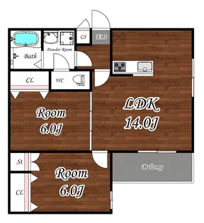 La Casa sakura(ラカーサ桜)【1階】の間取り