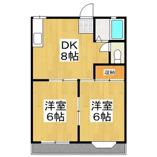 あさひリバージュA【1階】の間取り