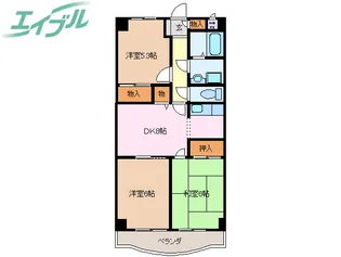 アールズコートII【3階】の間取り