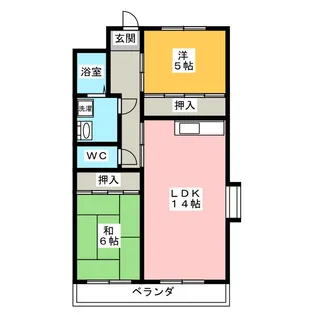 アミューズB.R【2階】の間取り