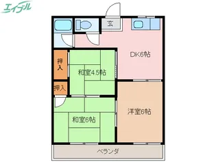 みたきハイツ【2階】の間取り
