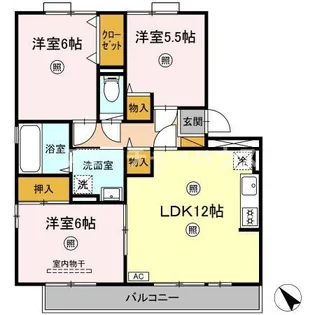 3LDKの間取り画像