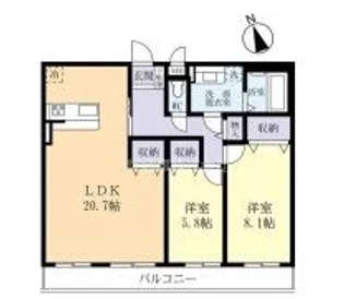 エクセラン阿見【3階】の間取り