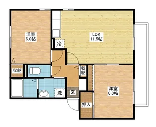 ロイヤルコートA棟【1階】の間取り