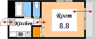 グレースマンション津高【3階】の間取り