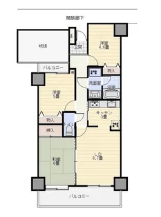 ダイアパレス千葉青葉台ウエストアベニュー【5階】の間取り