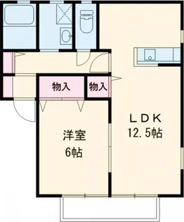 ハピネスF(針ヶ谷町)【1階】の間取り