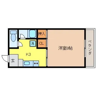 浅原コーポI【2階】の間取り