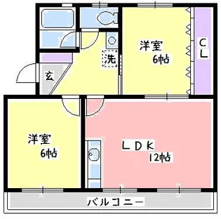 桃山コーポ2号棟【3階】の間取り
