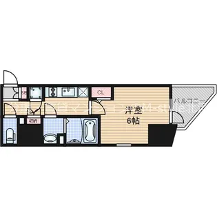 エスリードレジデンス大阪谷町ザ・マークス【4階】の間取り