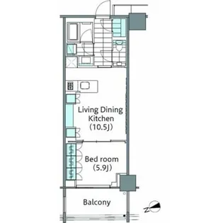 コンフォリア新宿イーストサイドタワー【3階】の間取り