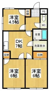 メゾン西ウィング【2階】の間取り