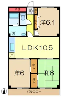パークタウンサニーヒルズ【2階】の間取り