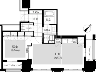 グランドメゾン福岡The Central Luxe【4階】の間取り