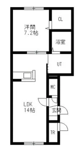 1LDKの間取り画像