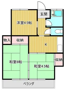 幸福荘【1階】の間取り