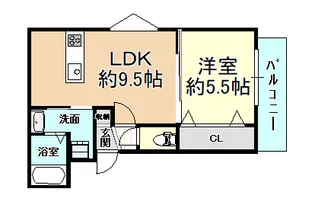 Clear柏原【3階】の間取り