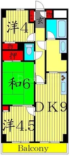 ライオンズマンション北綾瀬第6【2階】の間取り