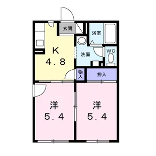 ディアス・カノン【1階】の間取り