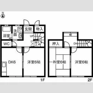 岐阜県羽島市正木町須賀小松【一戸建】の間取り