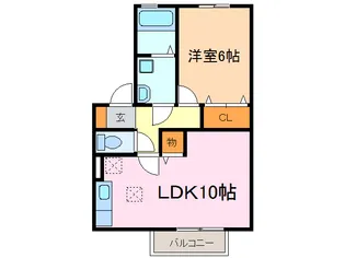 プリメゾンフーガ【1階】の間取り
