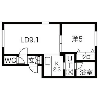 1LDKの間取り画像