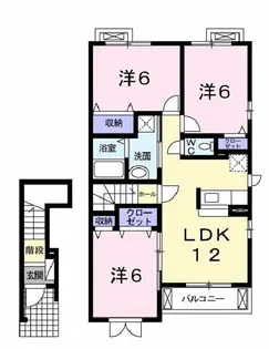 兵庫県小野市王子町【アパート】の間取り