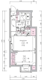 SYNEX NISHI-OI【1階】の間取り