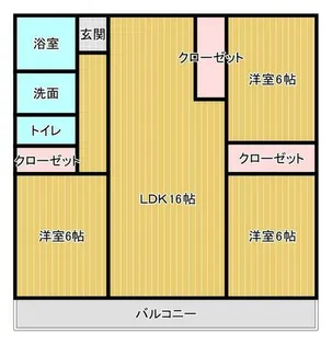 熊本県熊本市中央区帯山6【マンション】の間取り