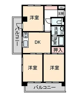 西原ISハイツ【5階】の間取り