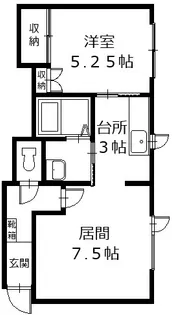 コーポハッピーリバー【2階】の間取り