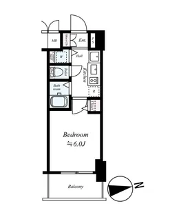1LKの間取り画像