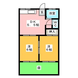 グリーンハイツ【1階】の間取り