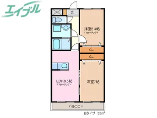 コーラルガーデン【2階】の間取り