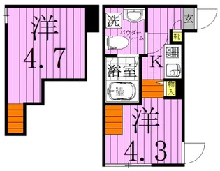 ハーモニーテラス足立【2階】の間取り