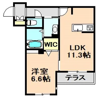 シャーメゾン アリビオ【1階】の間取り