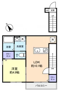 ラティオ勝田台【2階】の間取り