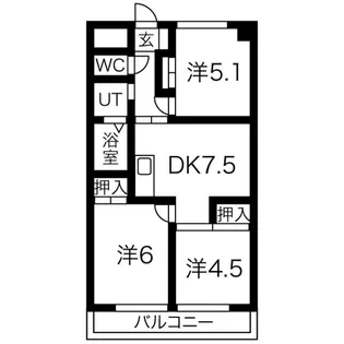 ソレイユフジ【2階】の間取り