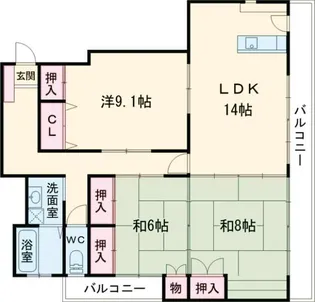 フォルテ今治【5階】の間取り