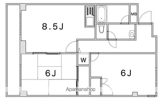 メゾンリヴィエール道場北【2階】の間取り