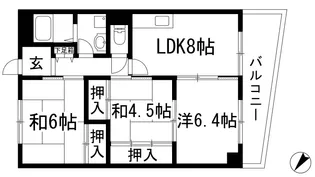 ラパース【1階】の間取り