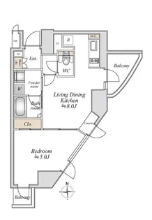 アパートメンツ綱島【2階】の間取り